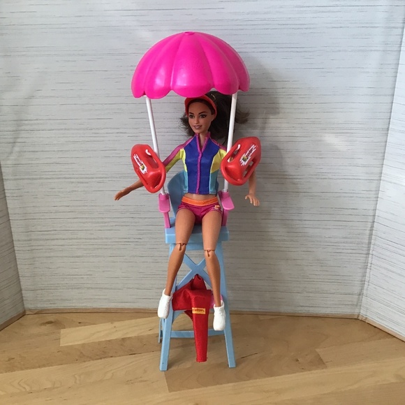 Barbie Doll and Life Guard Accessories - Picture 1 of 6